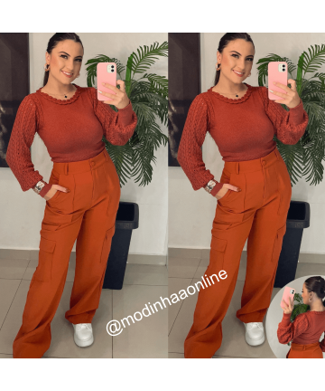 Calça Alfaiataria Julia Terracota I